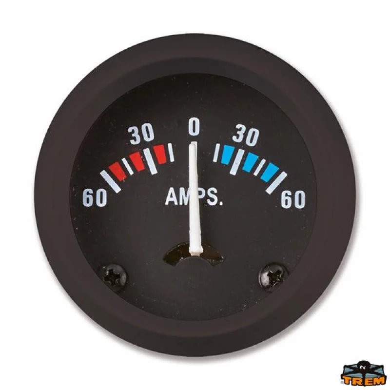 TREM ECO LINE Ampermetre 12V Siyah 60-60 AMP